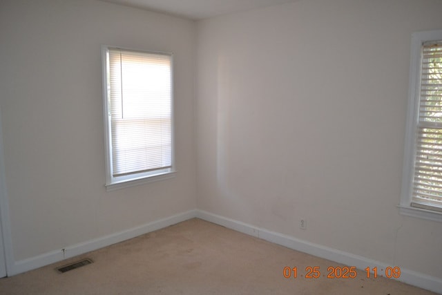 view of carpeted empty room