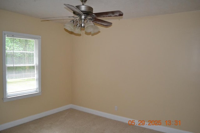 3836 Mulberry Dr, Columbus, GA 31907 - spare room featuring light colored carpet, baseboards, and ceiling fan