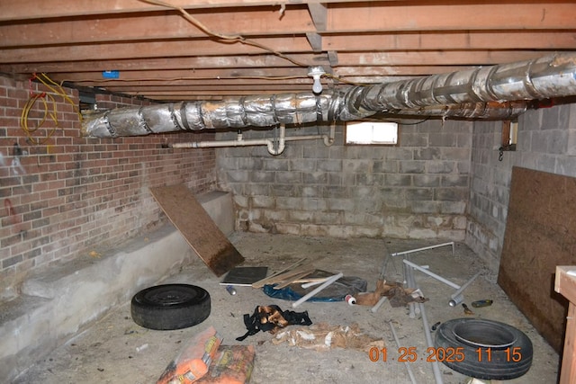 view of basement