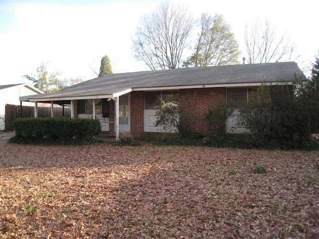 view of ranch-style house