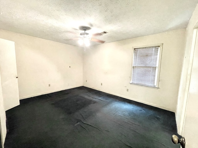 4200 Curry St, Columbus, GA 31907 - unfurnished room featuring a ceiling fan, dark carpet, and a textured ceiling
