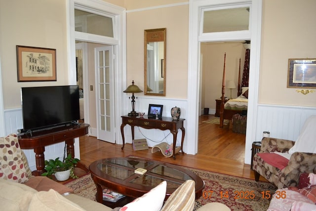 2901 Beacon Ave, Columbus, GA 31904 - living area with wainscoting and wood finished floors