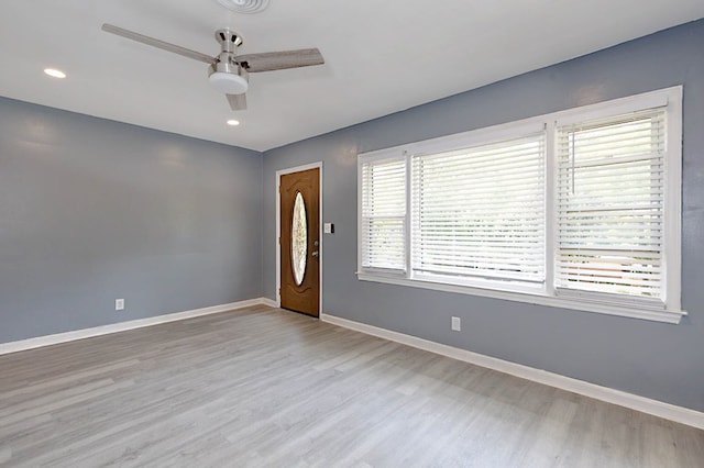 4657 Pate Dr, Columbus, GA 31907 - interior space with wood finished floors, a ceiling fan, and baseboards