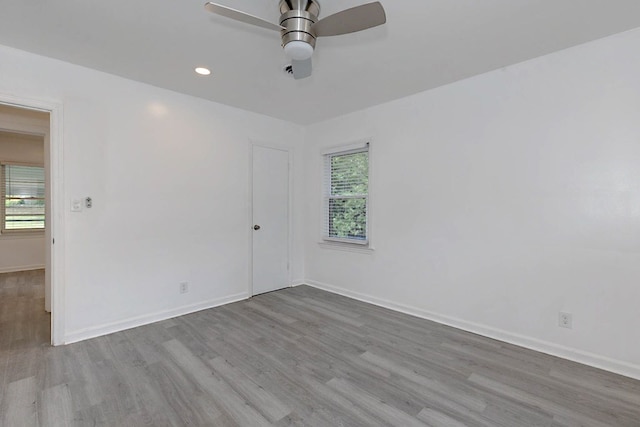 4657 Pate Dr, Columbus, GA 31907 - unfurnished room with recessed lighting, ceiling fan, wood finished floors, and baseboards