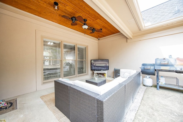 view of patio / terrace with an outdoor hangout area