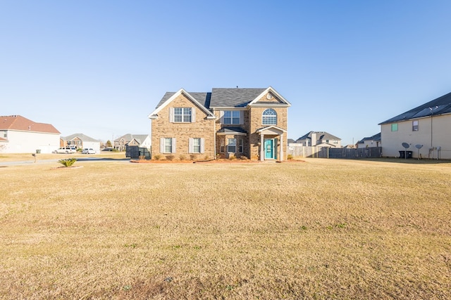 view of front of property with a front yard