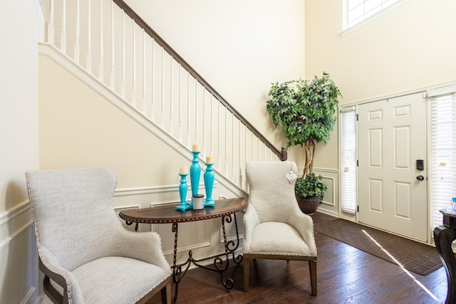 entryway featuring dark hardwood / wood-style floors