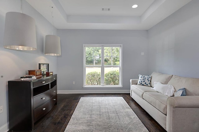 1537 Magnolia Way, Columbus, GA 31904 - living area with a raised ceiling and dark wood finished floors