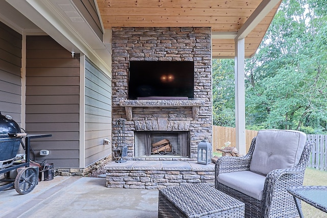 1537 Magnolia Way, Columbus, GA 31904 - view of patio with an outdoor stone fireplace