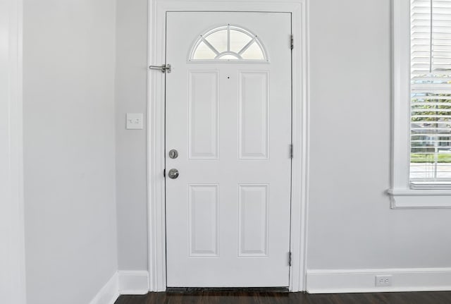 2901 Peabody Ave, Columbus, GA 31904 - entrance foyer with baseboards and dark wood-style flooring