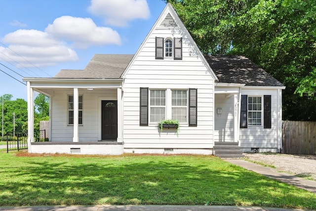 2901 Peabody Ave, Columbus, GA 31904 - view of front of house with covered porch, a shingled roof, and crawl space