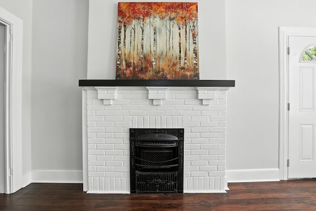 2901 Peabody Ave, Columbus, GA 31904 - detailed view of wood finished floors and a brick fireplace