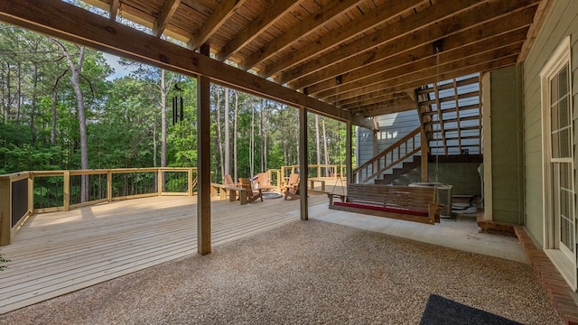 deck with stairway