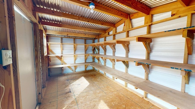 view of storage area