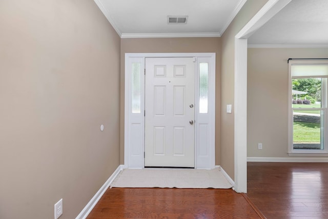 6215 Seaton Dr, Columbus, GA 31909 - entrance foyer with wood finished floors and ornamental molding