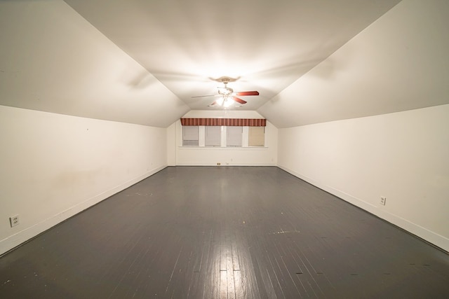 2010 Cherokee Dr, Columbus, GA 31906 - additional living space with ceiling fan, vaulted ceiling, and dark wood-type flooring