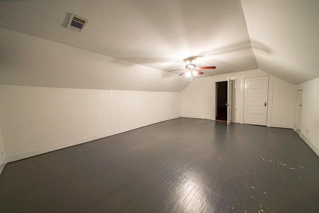 2010 Cherokee Dr, Columbus, GA 31906 - additional living space featuring lofted ceiling, a ceiling fan, and dark wood-style floors