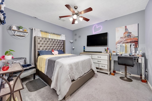 1000 Gramercy Dr, Midland, GA 31820 - bedroom featuring light carpet, baseboards, and ceiling fan
