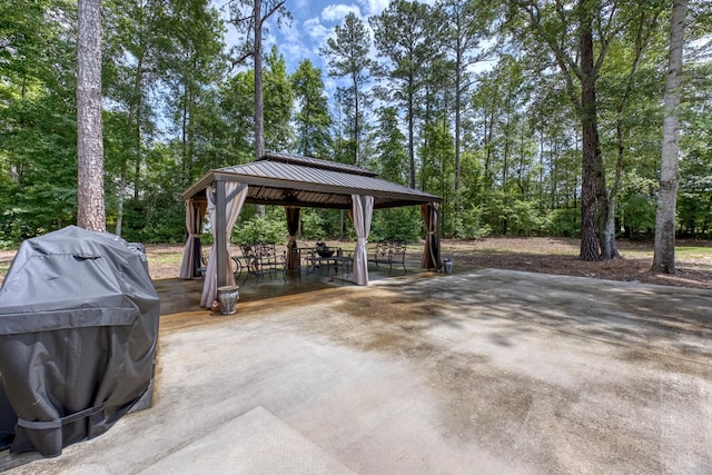 1000 Gramercy Dr, Midland, GA 31820 - view of patio with a gazebo, grilling area, and view of scattered trees