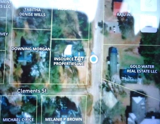 621 Alston St, Richland, GA 31825 - aerial overview of property's location with property parcel outlined