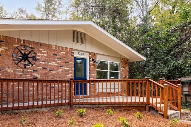 exterior space featuring a deck