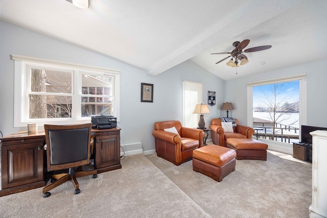 566 Longview Dr, Hamilton, GA 31811 - office space with carpet, ceiling fan, and baseboards