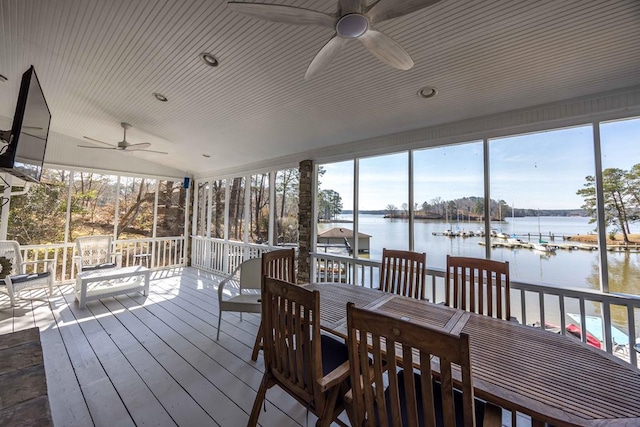 566 Longview Dr, Hamilton, GA 31811 - sunroom featuring a water view