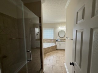 986 Timber Creek Way, Columbus, GA 31904 - full bathroom with a garden tub, a stall shower, and vanity