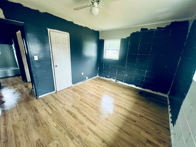 3413 Terminal Ct, Columbus, GA 31906 - unfurnished bedroom with wood finished floors and ceiling fan