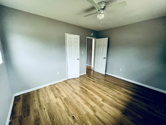 3413 Terminal Ct, Columbus, GA 31906 - unfurnished bedroom featuring wood finished floors and ceiling fan