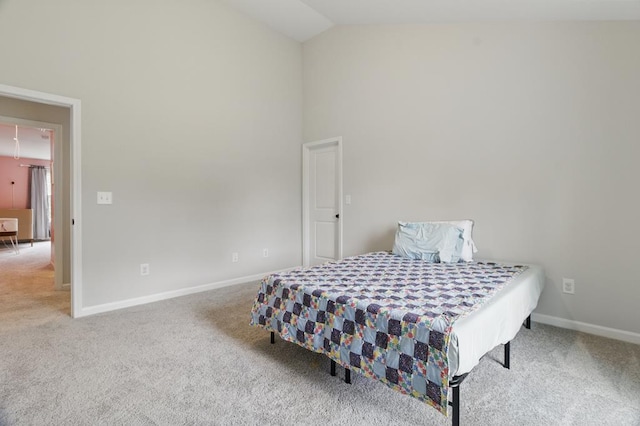 492 Mulberry Crossing Dr, Cataula, GA 31804 - carpeted bedroom with baseboards and high vaulted ceiling