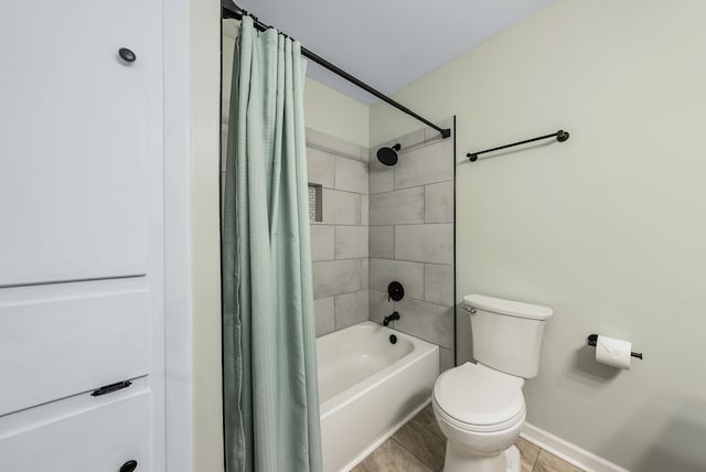 4001 Savannah Dr, Columbus, GA 31907 - full bathroom with shower / tub combo with curtain and tile patterned flooring
