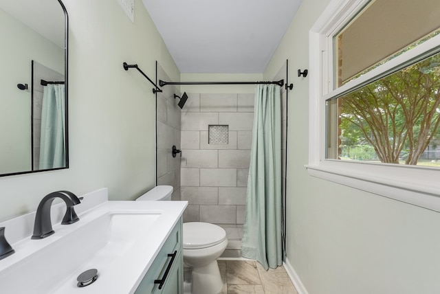 4001 Savannah Dr, Columbus, GA 31907 - bathroom with marble finish flooring, vanity, and a tile shower