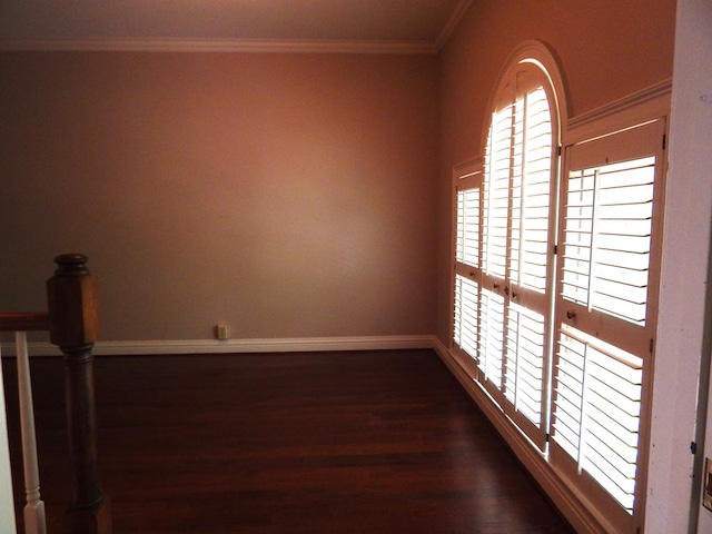 5110 Midland Trce, Columbus, GA 31820 - unfurnished room featuring dark wood-style floors, crown molding, and baseboards