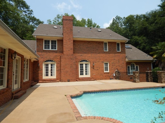 5110 Midland Trce, Columbus, GA 31820 - outdoor pool with entry steps, french doors, and a patio