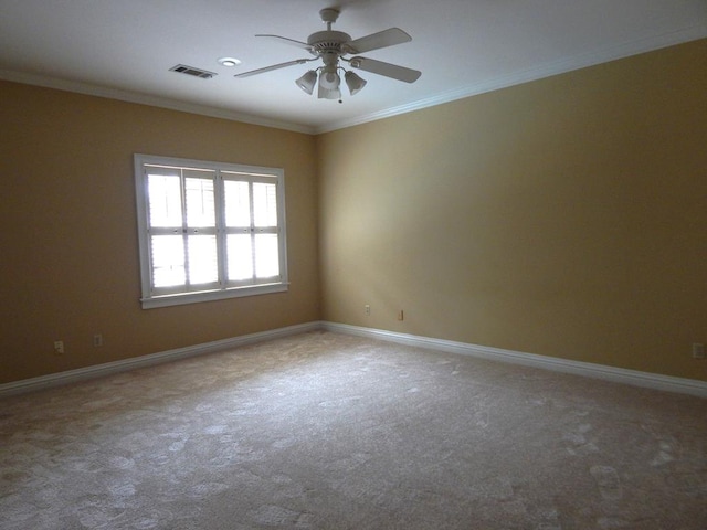 5110 Midland Trce, Columbus, GA 31820 - carpeted spare room featuring ceiling fan, crown molding, and baseboards
