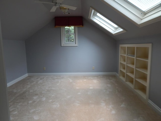 5110 Midland Trce, Columbus, GA 31820 - bonus room with a skylight, carpet floors, a ceiling fan, lofted ceiling, and baseboards