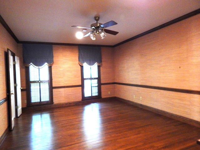 5110 Midland Trce, Columbus, GA 31820 - unfurnished room featuring crown molding, wood finished floors, baseboards, and healthy amount of natural light