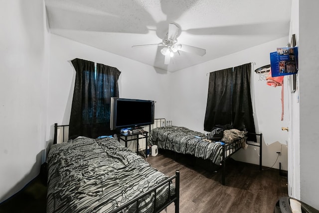 5407 Maltese Dr, Columbus, GA 31904 - bedroom with wood finished floors and ceiling fan