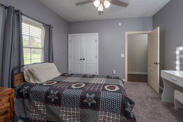 7036 Imperial Way, Columbus, GA 31904 - bedroom featuring carpet, ceiling fan, and a closet