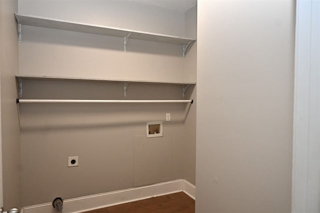 4447 Walking Stick Way, Columbus, GA 31907 - laundry room with washer hookup, dark wood-style flooring, and hookup for an electric dryer