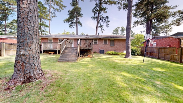 4042 Lyn Dr, Columbus, GA 31909 - back of house with brick siding, a deck, and crawl space