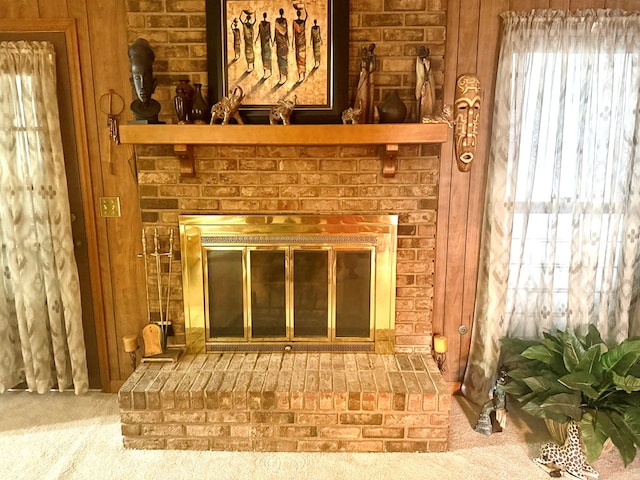 300 Jefferson Dr, Columbus, GA 31907 - detailed view of a brick fireplace and carpet