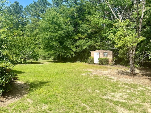 300 Jefferson Dr, Columbus, GA 31907 - view of green lawn with a storage unit
