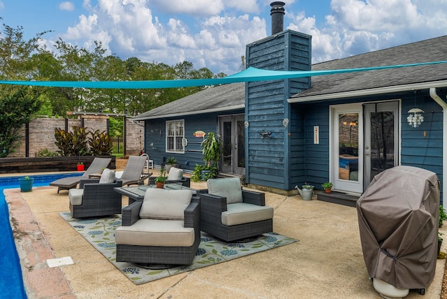 3264 Columbus Hwy, Box Springs, GA 31801 - view of patio with french doors and area for grilling