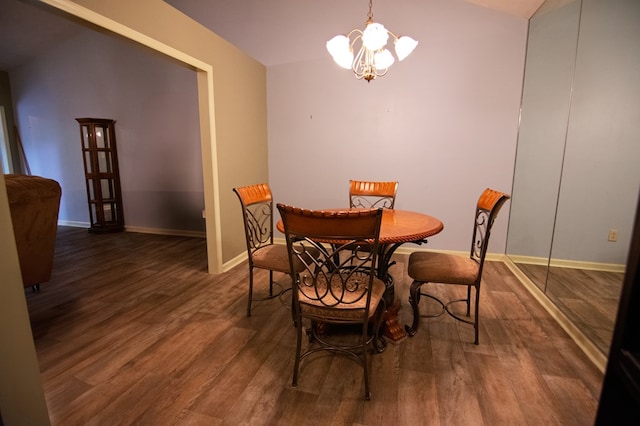 4200 Bridgecrest Dr Unit E4, Phenix City, AL 36867 - dining area featuring wood finished floors, a chandelier, and baseboards