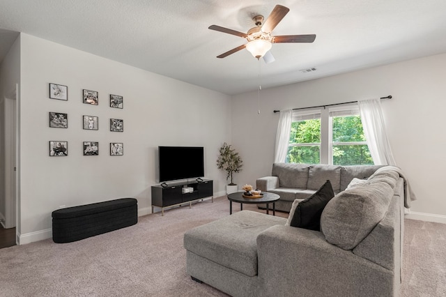 10 Red Maple St, Phenix City, AL 36869 - living area featuring ceiling fan and light carpet
