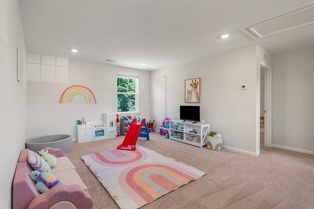 10 Red Maple St, Phenix City, AL 36869 - game room with carpet flooring, attic access, and recessed lighting