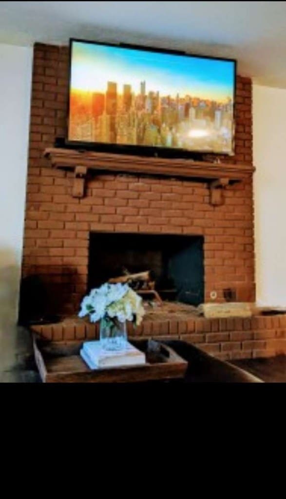 room details with a fireplace