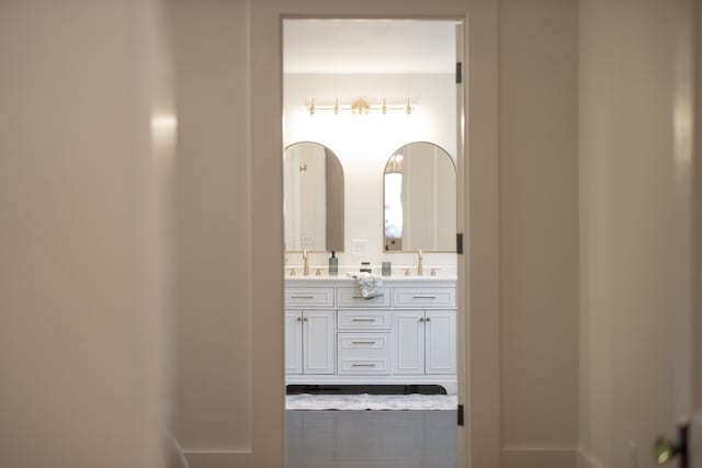 bathroom featuring vanity